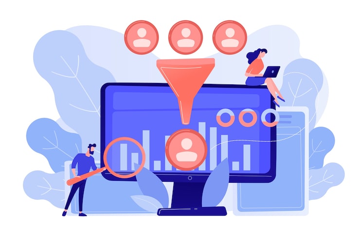 data scientist specialist extract knowledge insights from data data science analytics machine learning control big data analytics concept pinkish coral bluevector isolated illustration 335657 2286 Using effective link-building tools